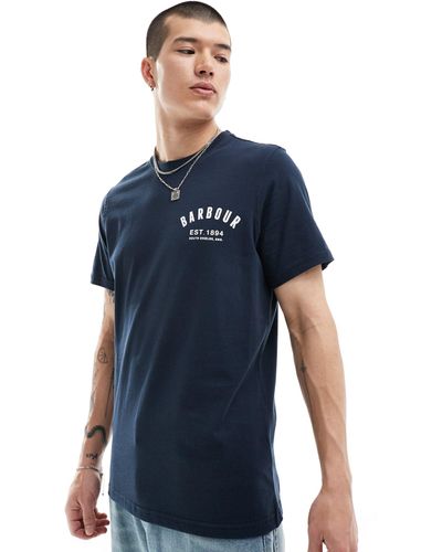 Barbour Small Collegiate Logo T-shirt - Blue