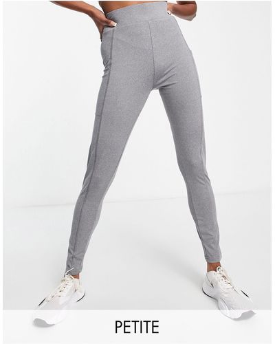 Threadbare Fitness Petite Gym leggings With Pocket Detail - Grey