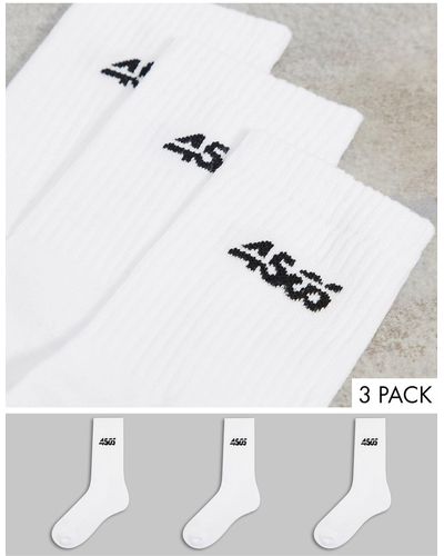 ASOS 4505 Crew Socks With Antibacterial Finish 3 Pack - White