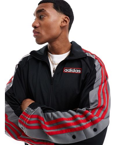 adidas Originals Adidas - adicolor adibreak - giacca della tuta nera e rossa - Nero