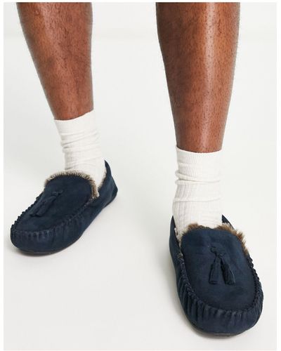 ASOS Moccasin Slippers - Blue