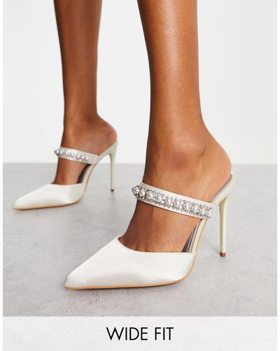 Truffle Collection Pointure large - mules - Blanc