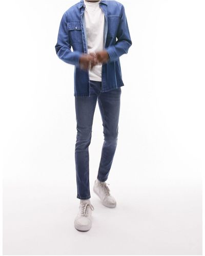 TOPMAN – essential – hautenge jeans - Blau