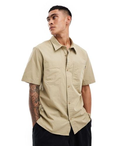 Timberland Ripstop Short Sleeve Shirt - Natural