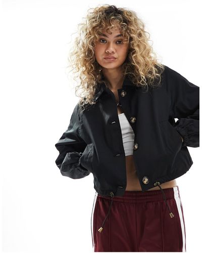 ONLY Cropped Trench Bomber Jacket - Black