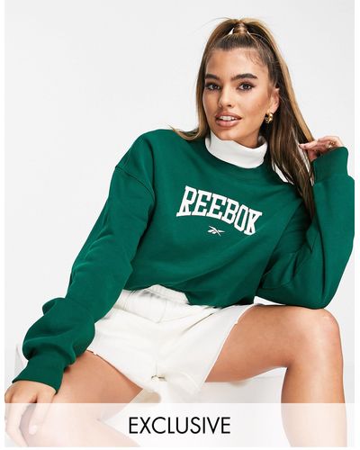 Reebok Oversized Vintage Sweatshirt - Green