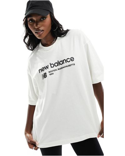 New Balance Linear Heritage T-shirt - Natural