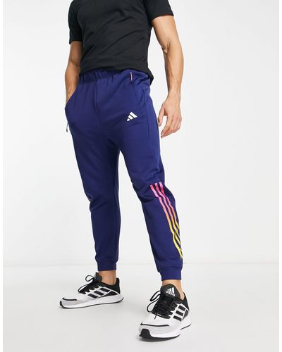adidas Originals Adidas - Training - Train Icons - joggingbroek Met 3-stripes - Blauw