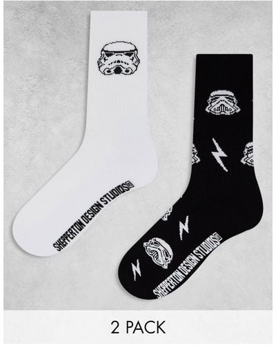 ASOS Storm Trooper 2 Pack Socks - Multicolor