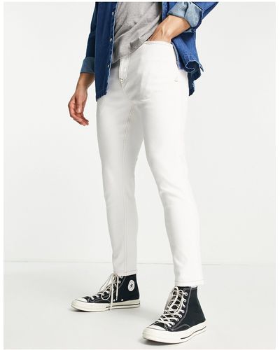 TOPMAN Jeans elasticizzati affusolati bianchi - Bianco