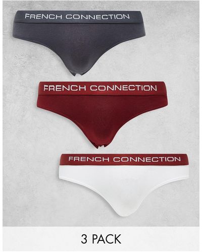 French Connection – 3er-pack unterhosen - Grau