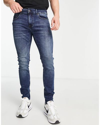 Only & Sons – eng geschnittene jeans - Blau