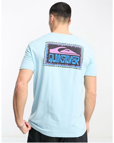 Quiksilver T-shirt con logo a cornice irregolare - Bianco