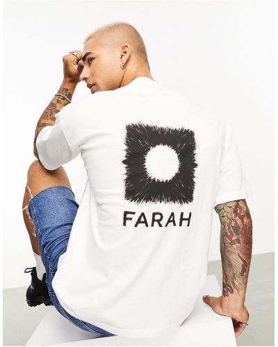 Farah Kiddus Stetch Graphics Back Print Relaxed Fit T-shirt - White
