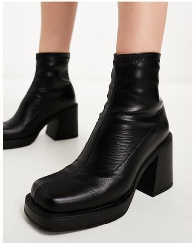 Schuh Brielle Heeled Ankle Boots - Black