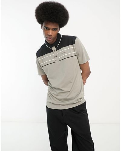 Calvin Klein Blackwater - Poloshirt Met Strepen Op - Grijs