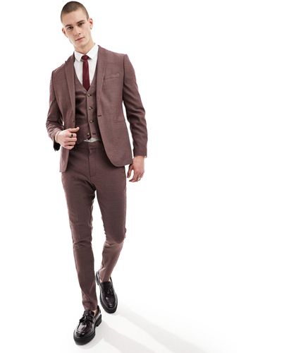 ASOS Wedding Skinny Suit Trouser - Red
