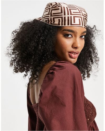 ASOS Polysatin Medium Headscarf - Brown