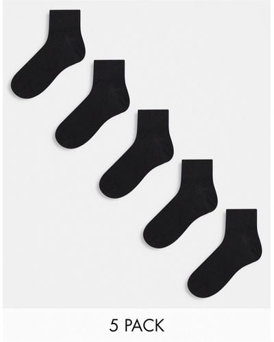 River Island 5 Pack Ankle Socks - White