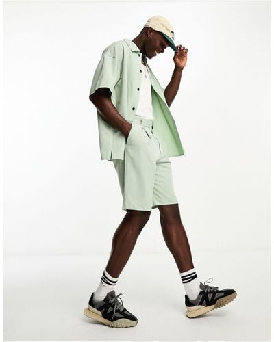 Jack & Jones Originals Loose Fit Smart Shorts - Green