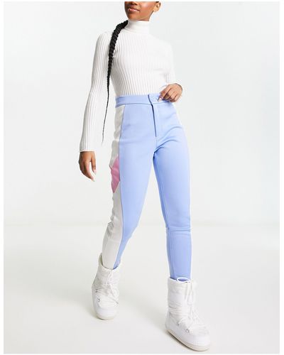 Threadbare Ski Trousers With Panelling - Blue