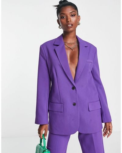 ASOS Extreme Oversized Suit Blazer - Purple
