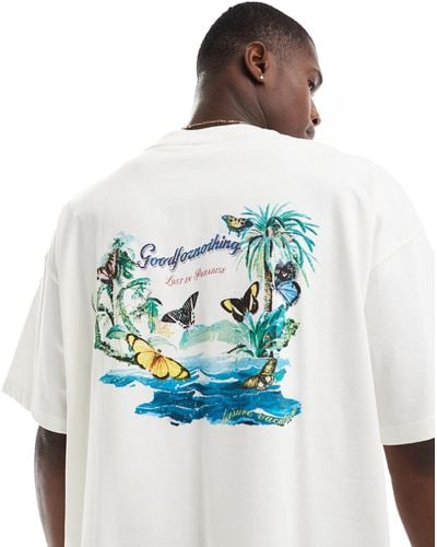 Good For Nothing Tropical Graphic T-shirt - White
