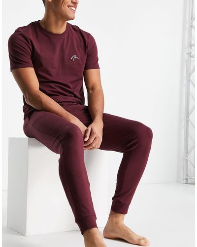 New Look T-shirt And Trackies Lounge Set - Red