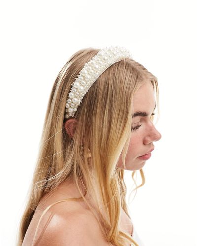 Pieces Bride To Be Pearl Padded Headband - Natural