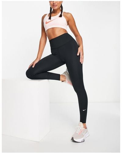 Nike – one dri-fit – formende leggings mit hohem bund - Schwarz