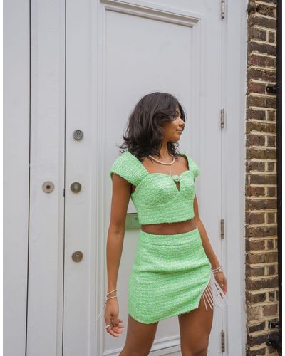 Labelrail X Pose And Repeat Mini Skirt - Green