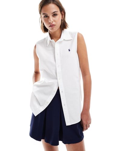 Polo Ralph Lauren Sleeveless Shirt With Logo - Blue