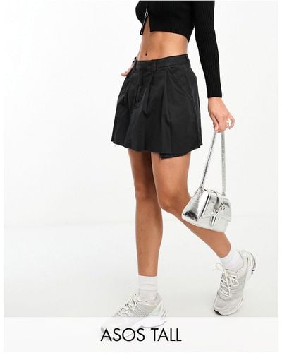 ASOS Asos Design Tall Pleated Mini Skirt - Black