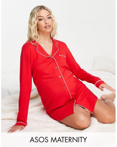 ASOS Asos design maternity – viskose-nachthemd - Rot