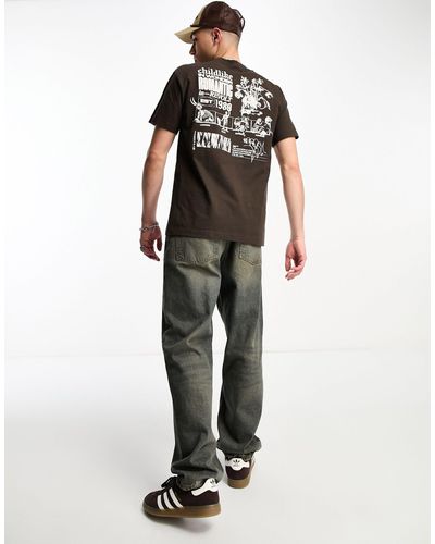 The Hundreds Moving forward - t-shirt marrone con stampe
