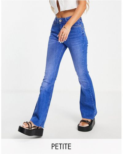 River Island Jeans a zampa vestibilità comoda acceso - Blu