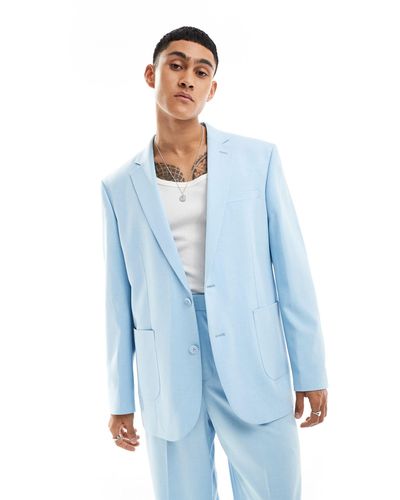 ASOS Oversized Suit Jacket - Blue