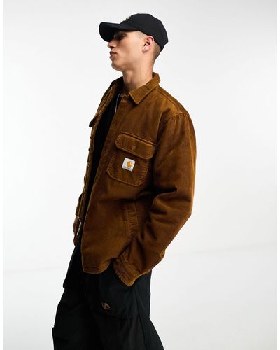Carhartt Whitsome Corduroy Quilted Shirt - Brown