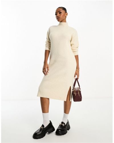 New Look Knitted Midi Dress - White