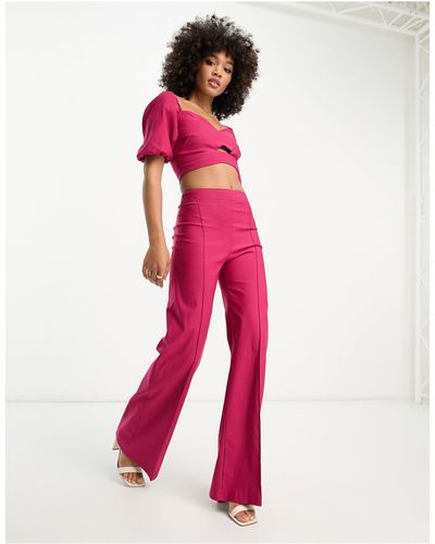 Vesper Pantaloni color lampone - Rosa