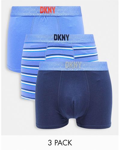 DKNY Zion - Set Van 3 Boxershorts - Blauw