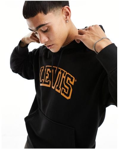 Levi's X Asos Exclusive Hoodie With Collegiate Logo - Black