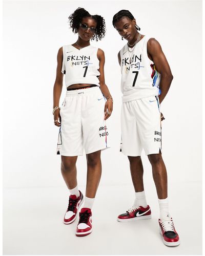 Nike Basketball Nba Brooklyn Nets Icon Swingman Unisex Shorts - White