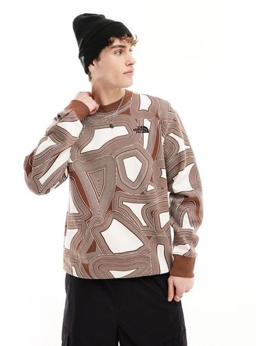 The North Face Essential Oversized Fleece Sweatshirt - Brown