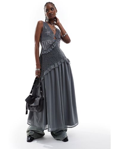 Reclaimed (vintage) Limited Edition Midi Dress - Gray