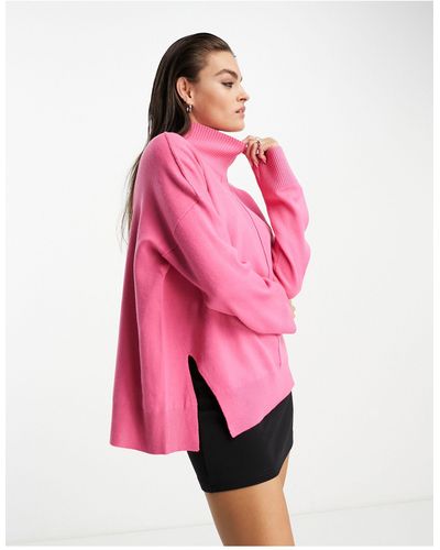 French Connection Oversized Gebreide Coltrui - Roze