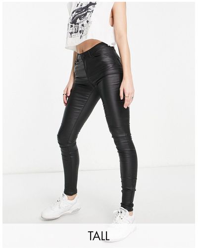 Vero Moda Coated Skinny Jeans - Black
