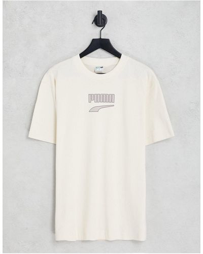 PUMA Camiseta blanco hueso con logo downtown