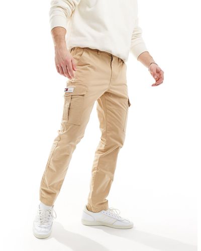 Tommy Hilfiger Austin Cargo Trousers - Natural