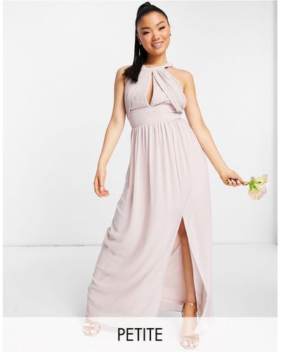 TFNC London Bridesmaid Pleated Maxi Dress - Pink